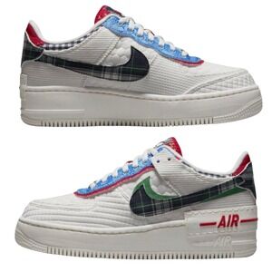 Nike W AF1 Air Force 1 Shadow Multi-Material Sail White DZ5193-100 Women's 10 NW